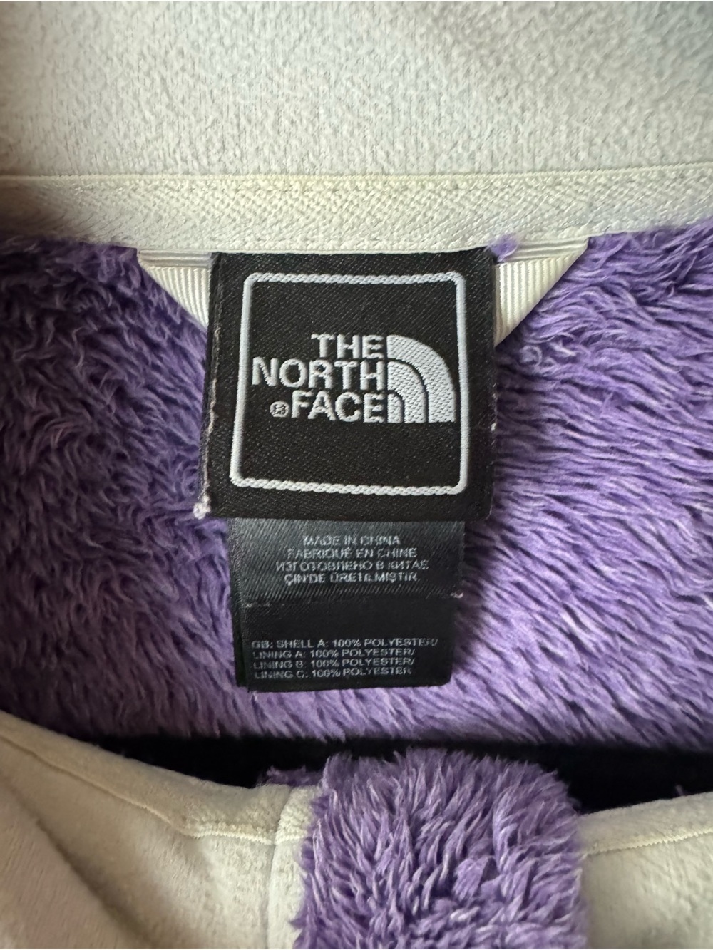 Women’s The North Face Purple Fleece Jacket XL - Picture 5 of 6
